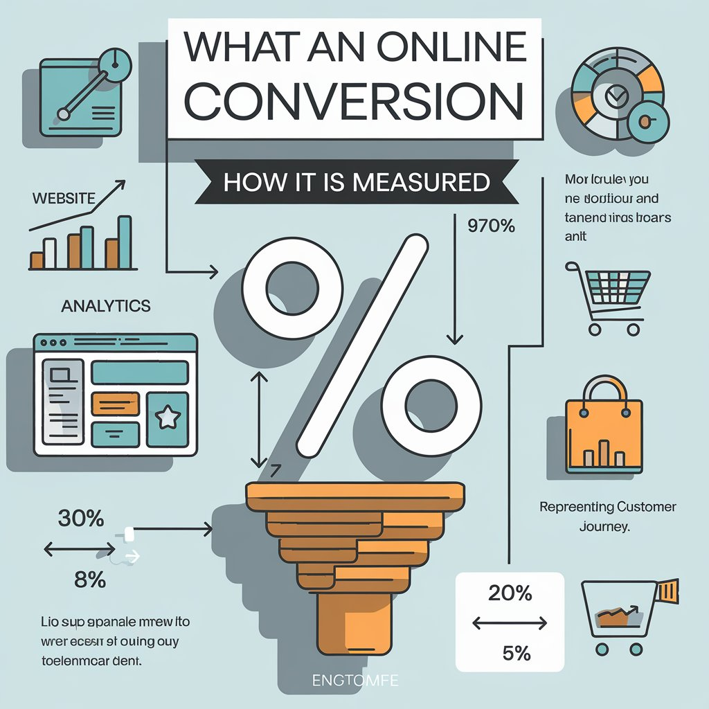 What is an online conversion rate, and how is it measured?